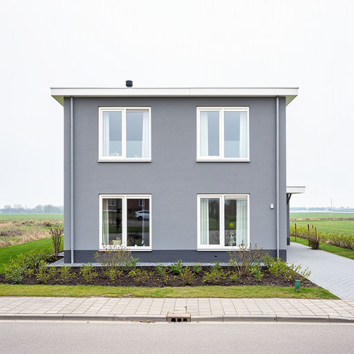 Moderne vrijstaande woning in Amsterdam met nieuwe witte kunststof kozijnen