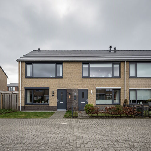 Twee-onder-een-kapwoning Badhoevedorp met antraciet kunststof kozijnen