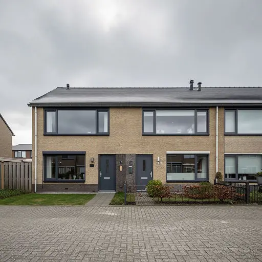 Twee-onder-een-kapwoning Badhoevedorp met antraciet kunststof kozijnen