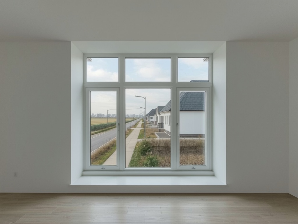Interieurwoning Badhoevedorp met uitzicht door groot kunststof kozijn op de Ringvaart