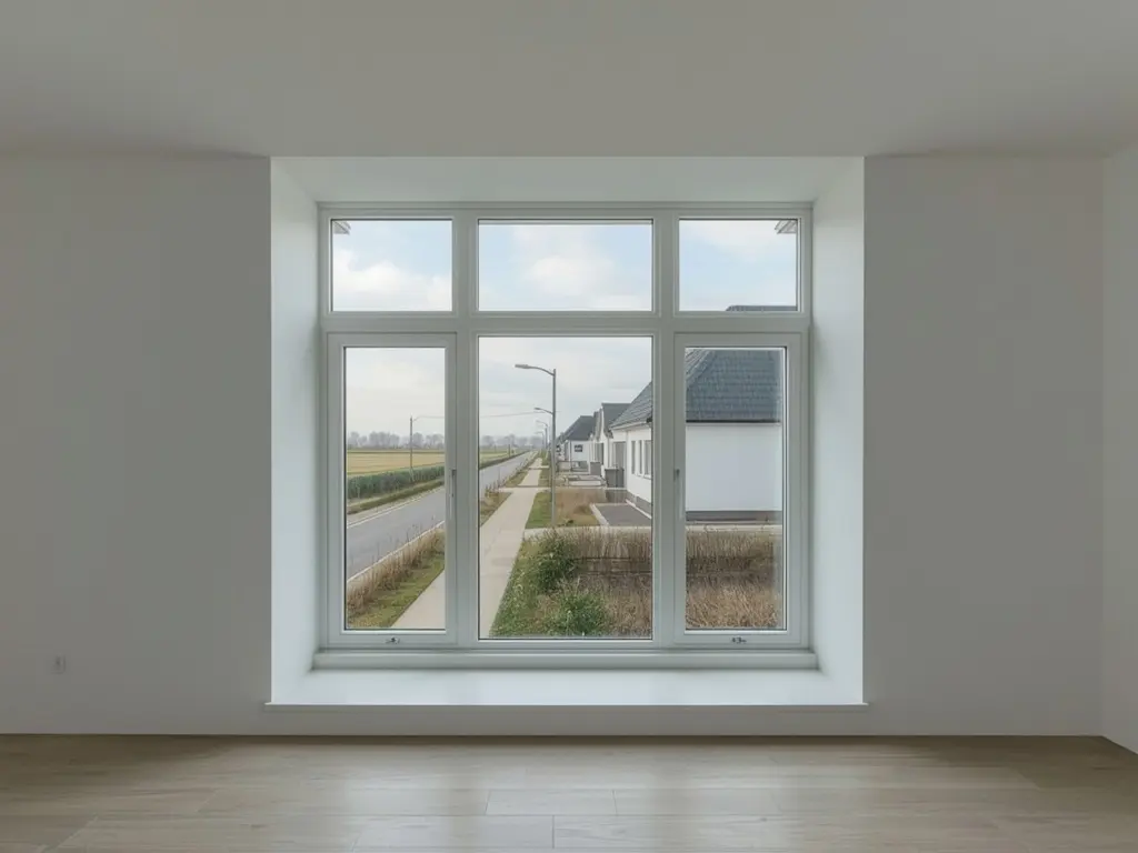 Interieurwoning Badhoevedorp met uitzicht door groot kunststof kozijn op de Ringvaart
