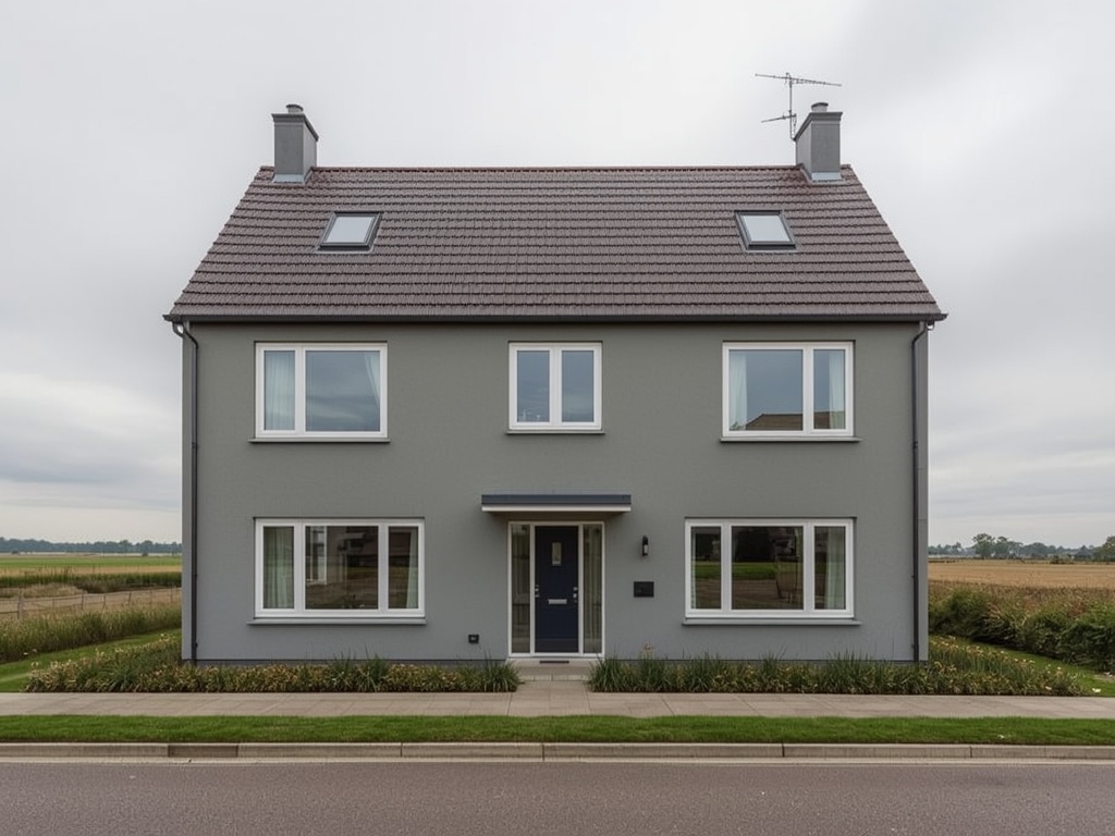 Moderne vrijstaande woning Haarlem met nieuwe witte kunststof kozijnen