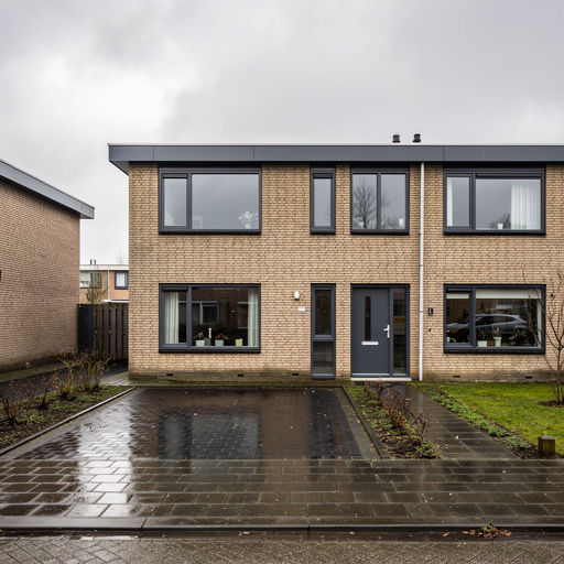 Twee-onder-een-kapwoning in Stommeer Aalsmeer met antracietgrijze kunststof kozijnen