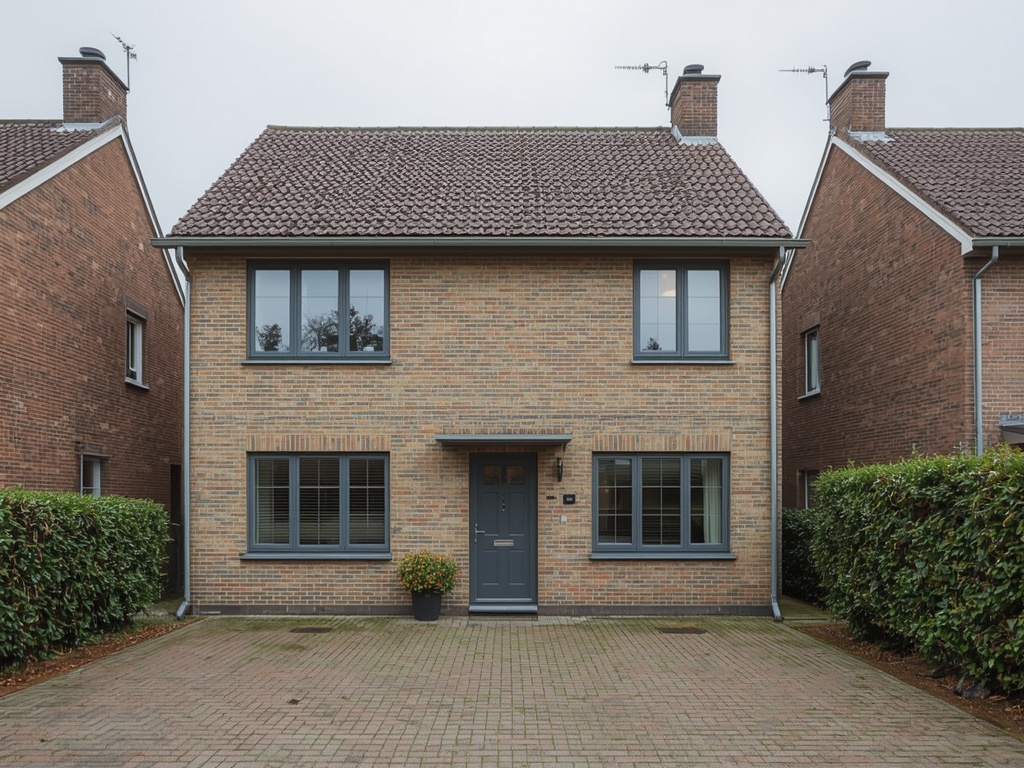 Twee-onder-een-kapwoning Amstelveen met antraciet kunststof kozijnen