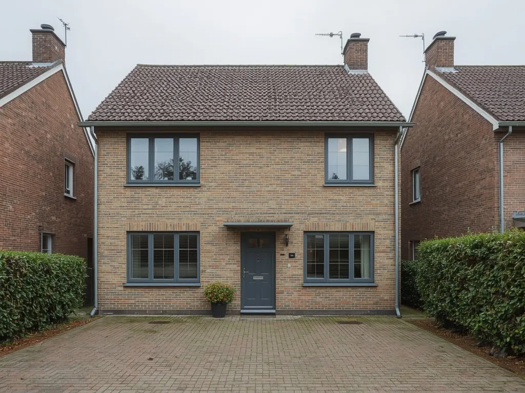 Twee-onder-een-kapwoning Amstelveen met antraciet kunststof kozijnen
