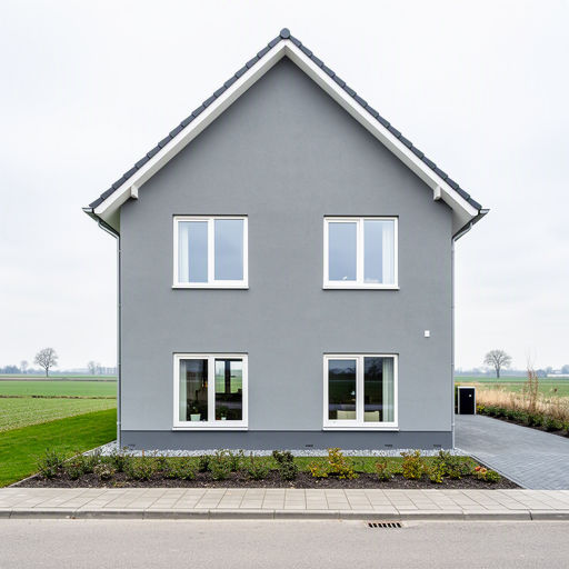 Moderne vrijstaande woning Nieuw-Vennep Getsewoud met nieuwe witte kunststof kozijnen