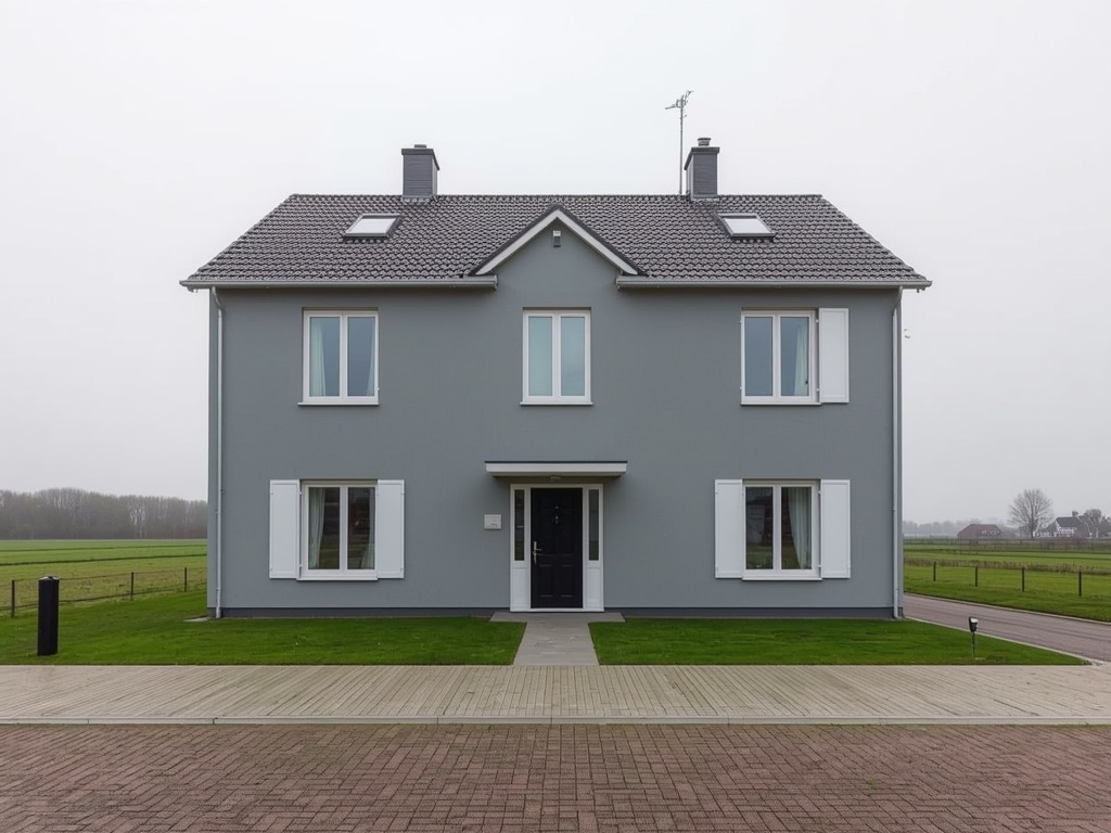 Moderne vrijstaande woning Badhoevedorp met strakke witte kunststof kozijnen