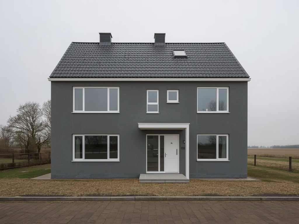 Moderne vrijstaande woning Schiphol-Rijk met nieuwe witte kunststof kozijnen