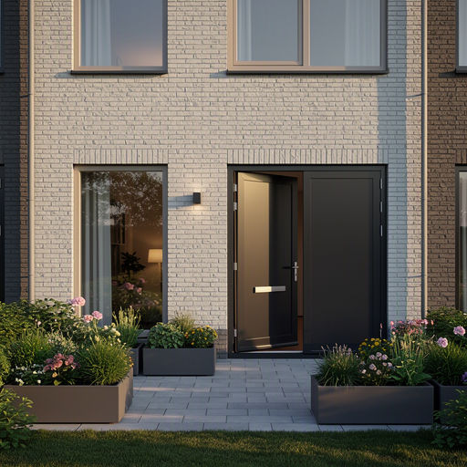 Monteur plaatst een kunststof schuifpui bij een woning in Hoofddorp